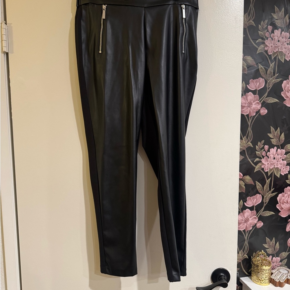 Michael Kors Black Faux Leather Pants